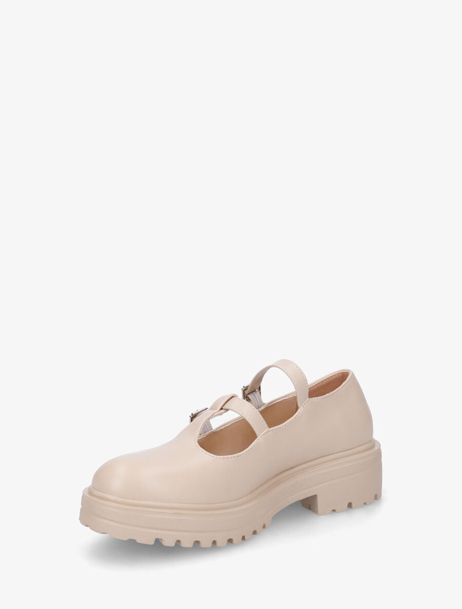 Derbies ajourés à boucles - Beige - 3