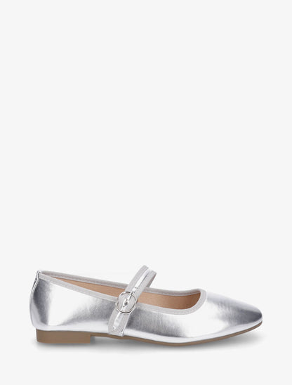 Ballerines en simili brillant à bride à boucle - Argent - 1