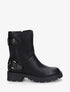 Bottines en simili à double sangles - Noir - 5