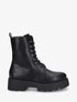 Bottines montantes en simili - Noir - 1
