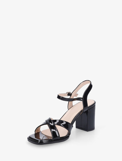 Sandales vernies à talon - Noir - 3