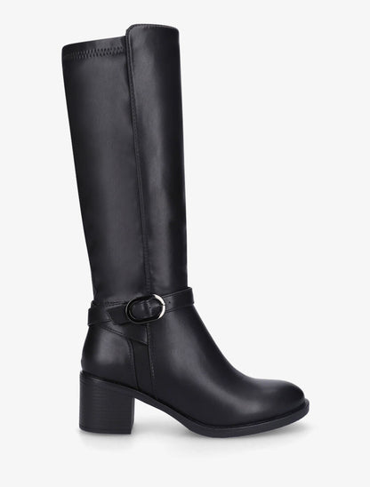 Bottes unies à contrefort stretch - Noir - 5