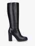 Bottes classiques unies à talon haut - Noir - 5