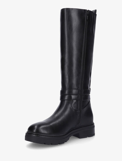 Bottes unies en simili - Noir - 3