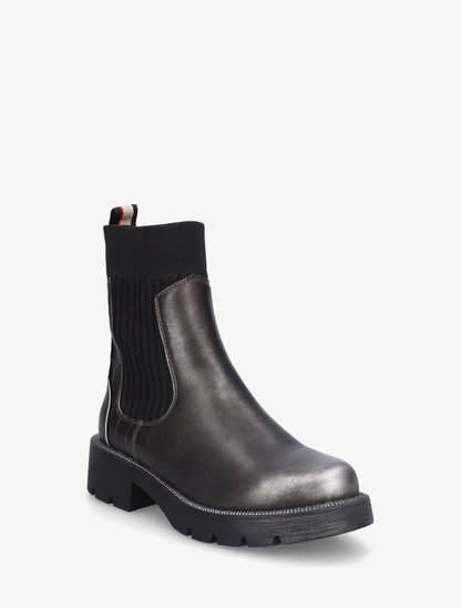 Bottines style chaussettes à contrefort croco - Bronze - 2