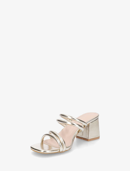 Mules à talon et multibrides - Or - 3