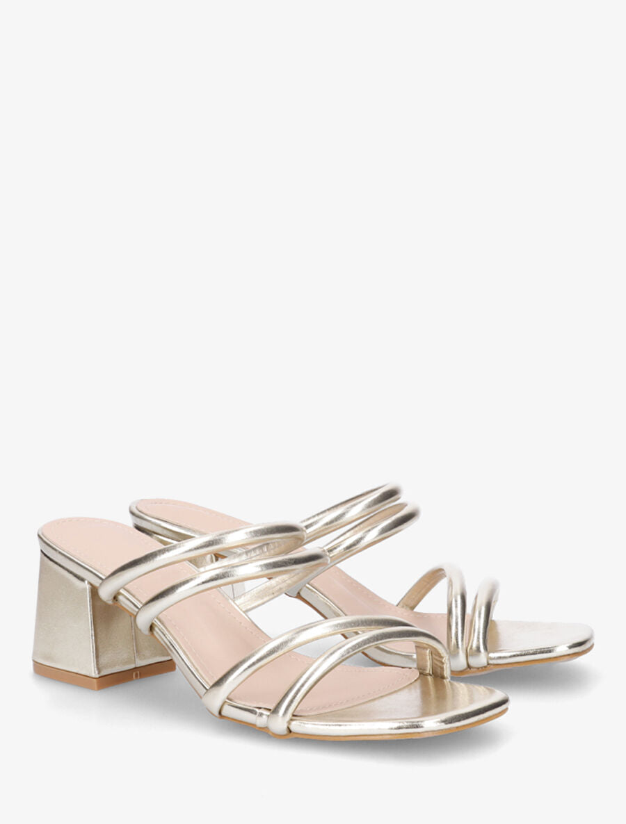 Mules à talon et multibrides - Or - 4
