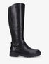 Bottes style cavalière à boucle - Noir - 1