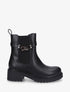 Bottines élastiquées à empiècement métal - Noir - 5