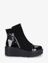 Bottines compensées bi-matière - Noir - 1