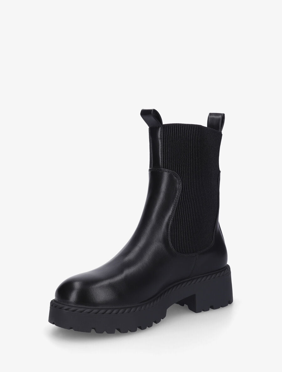 Bottines unies style chelsea - Noir - 3