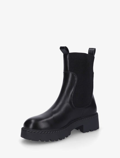 Bottines unies style chelsea - Noir - 3