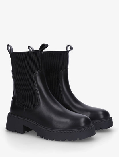 Bottines unies style chelsea - Noir - 4