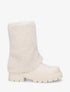 Bottines à revers laine effet bouclé - Beige - 5