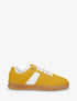 Sneakers effet nubuck à motif géométrique - Jaune - 1