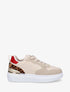 Baskets en simili empiècements léopards - Beige - 5