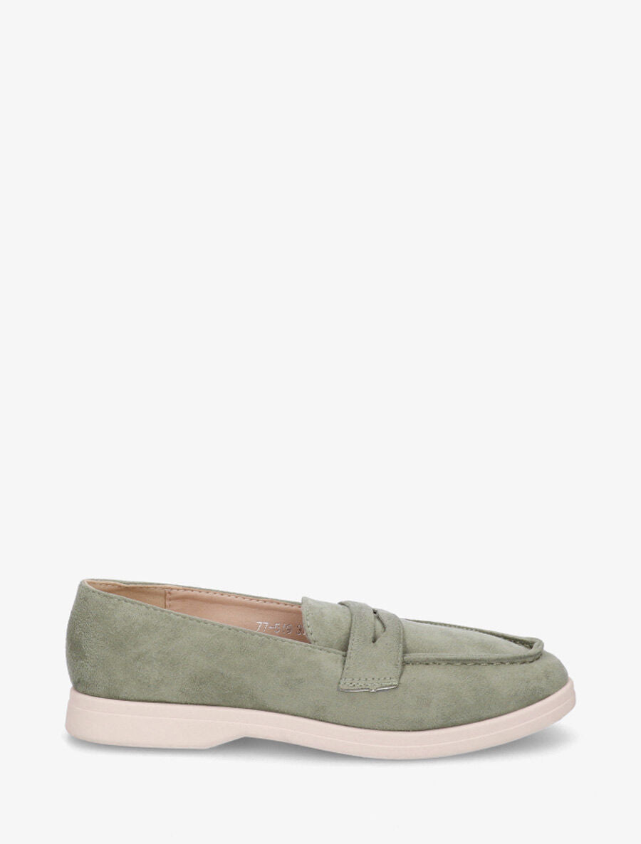 Mocassins en suédine - Kaki - 1