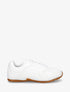 Sneakers plates unies en simili - Blanc - 5