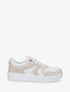 Baskets bicolore en simili - Beige - 5