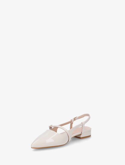 Ballerines pointus à talon ouvert - Beige - 3