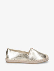 Espadrilles plates en simili nacré - Or - 5
