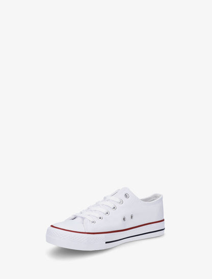 Baskets basiques en toile - Blanc - 3
