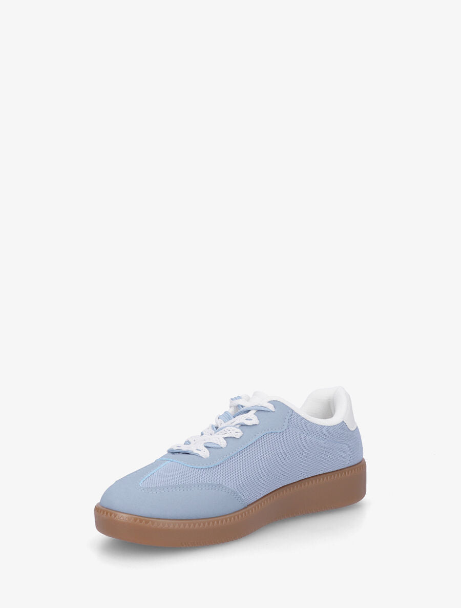 Sneakers en mesh et semelle en caoutchouc - Bleu - 3