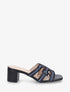 Mules bimatière à talon - Noir - 5