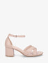 Sandales en simili à brides croisées - Nude - 1