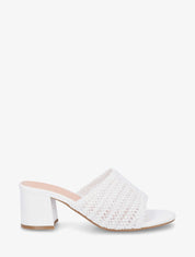 Mules à ganse style macramé - Blanc - 1