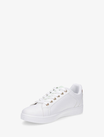 Baskets en simili à zip décoratif - Blanc/fuschia - 3