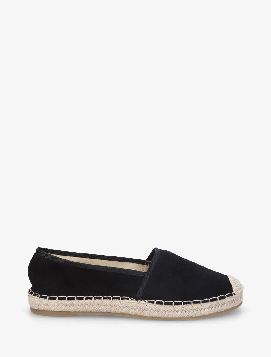 Espadrilles plates en suédine - Noir - 5