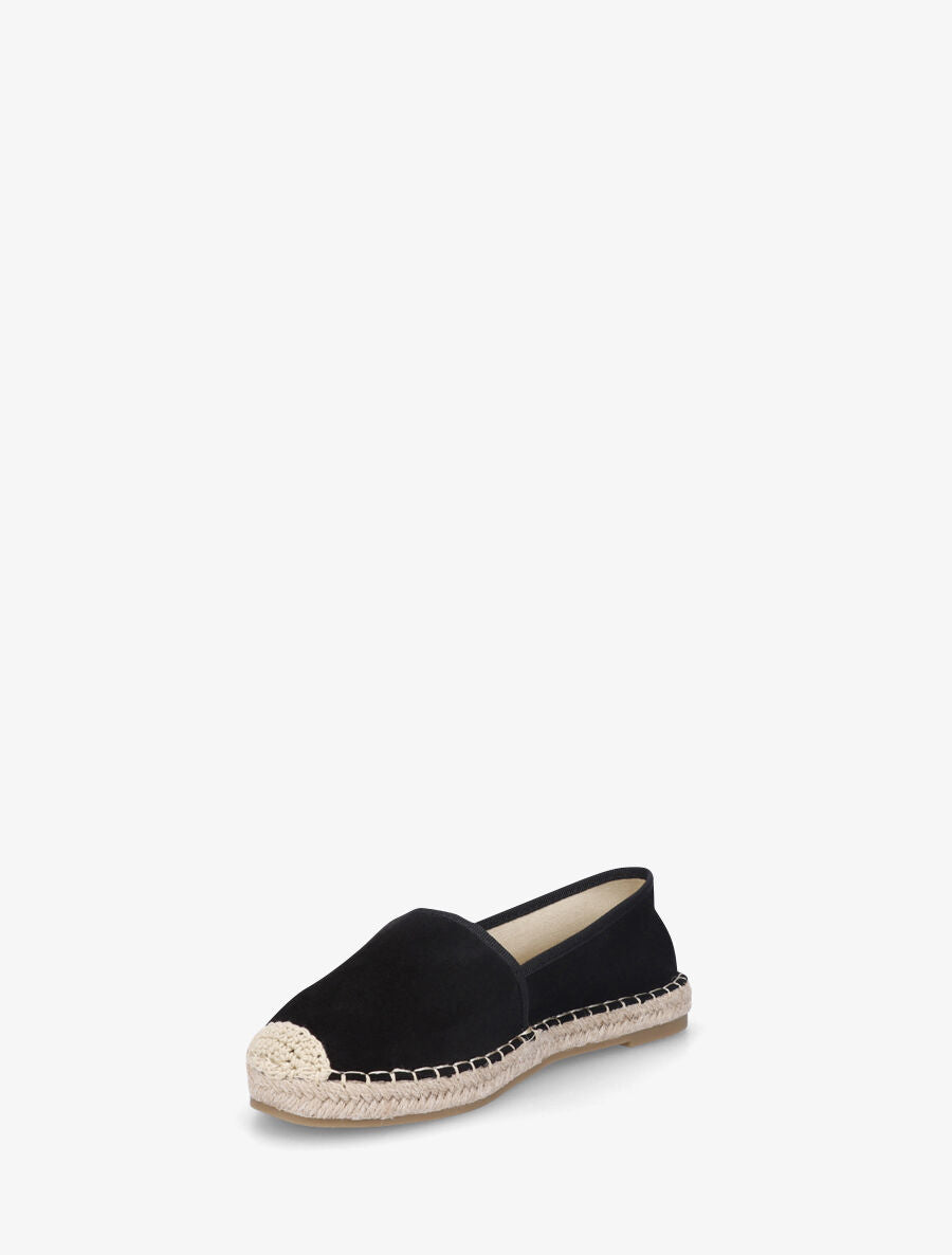 Espadrilles plates en suédine - Noir - 3