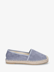 Espadrilles plates en suédine - Bleu denim - 1