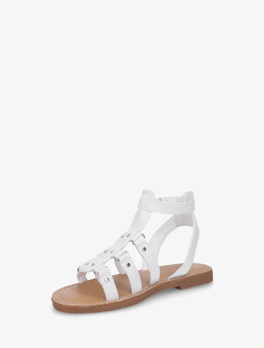 Nu-pieds cloutées style spartiate - Blanc - 3