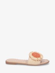 Mules plates à marguerite - Beige - 1