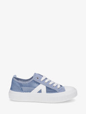 Sneakers unies en toile - Bleu - 1