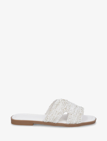 Claquettes à ganse irisée - Blanc - 1