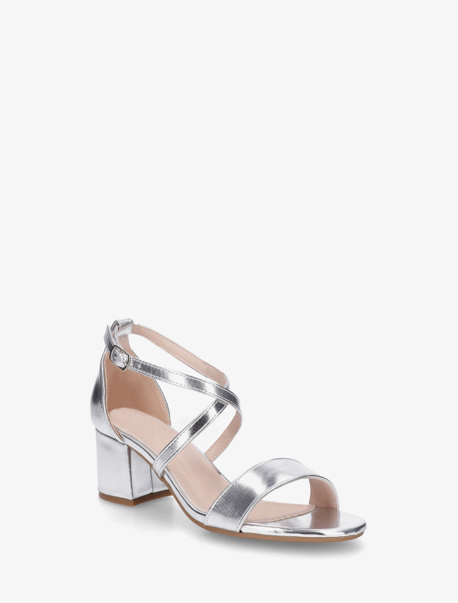 Sandales classiques à brides croisées - Argent - 2