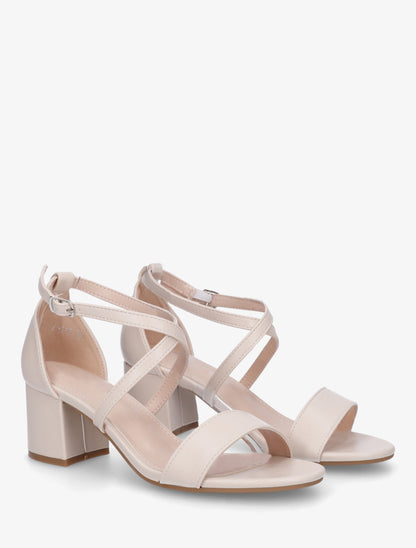 Sandales classiques à brides croisées - Beige - 4