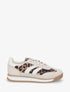 Sneakers à empiècement effet nubuck - Beige - 1