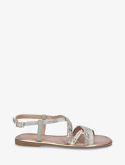 Nu-pieds croisés à tresses - Vert clair - 1