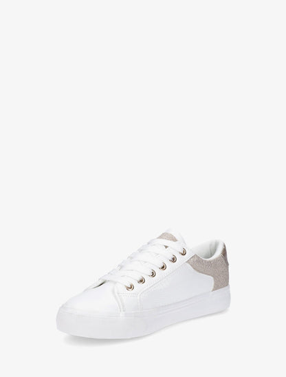 Sneakers en simili à flocage - Or - 3