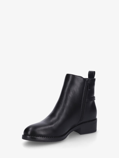 Bottines sanglées en simili - Noir - 3