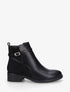Bottines bi-matière en simili - Noir - 1
