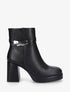 Bottines à plateforme et sangle - Noir - 1
