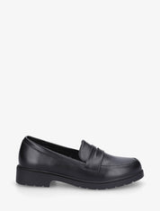 Mocassins unis en simili - Noir - 1