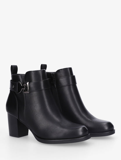 Bottines basiques en simili - Noir - 4