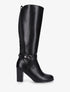Bottes élastiquées à talon haut - Noir - 1