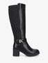 Bottes élastiquées à boucle - Noir - 1